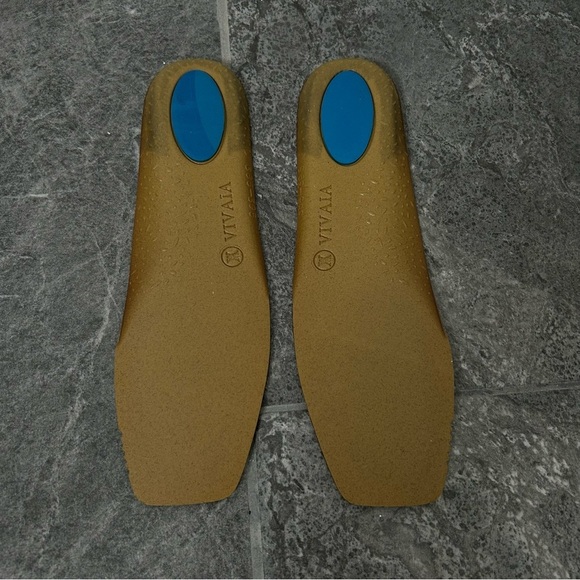 Vivaia Square-Toe V-Cut Flats Black Silver Size 39 US8 Margot Comfort Shoe - Picture 14 of 16